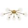 Possini Euro Nimbus 28" Gold Glass 9-Light LED Sputnik Ceiling Light