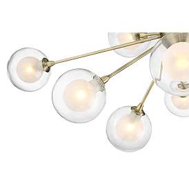 Image3 of Possini Euro Nimbus 30 1/2" 15-Light Glass Brass Sputnik Ceiling Light more views