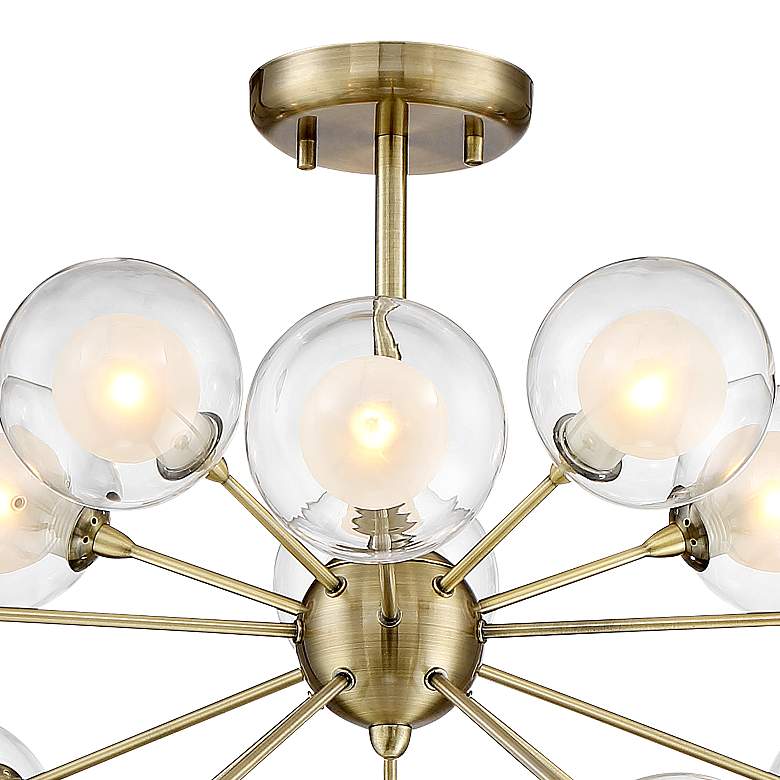 Image 4 Possini Euro Nimbus 30 1/2 inch 15-Light Glass Brass Sputnik Ceiling Light more views