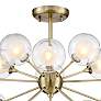 Thumbnail4 of Possini Euro Nimbus 30 1/2" 15-Light Glass Brass Sputnik Ceiling Light more views