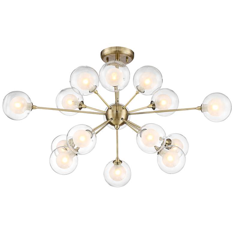 Image 6 Possini Euro Nimbus 30 1/2 inch 15-Light Glass Brass Sputnik Ceiling Light more views