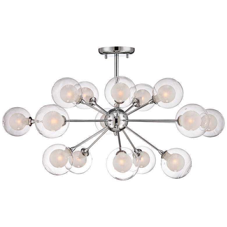 Image 6 Possini Euro Nimbus 30 1/2" 15-Light Glass Chrome LED Sputnik Pendant more views