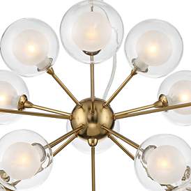 Image4 of Possini Euro Nimbus 30" Warm Brass 15-Light Modern LED Sputnik Pendant more views