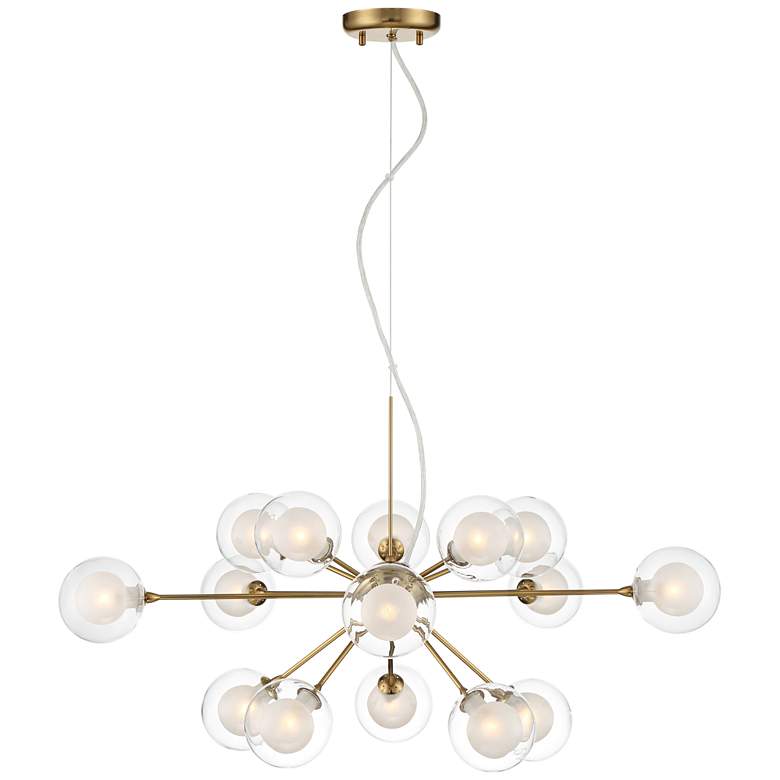 Image 6 Possini Euro Nimbus 30" Warm Brass 15-Light Modern LED Sputnik Pendant more views
