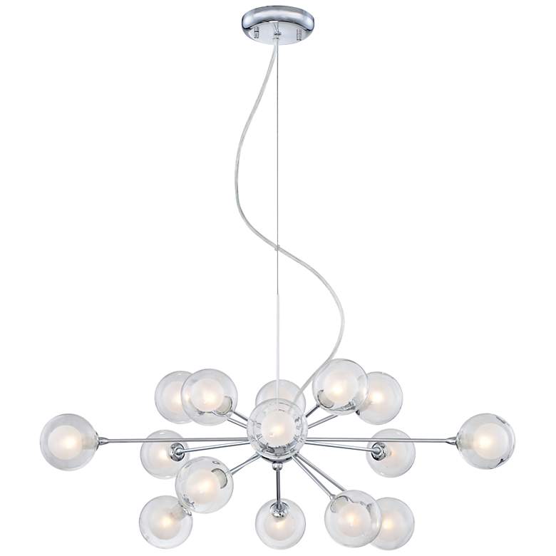 Image 3 Possini Euro Nimbus 30 inch Wide 15-Light Sputnik Glass Pendant