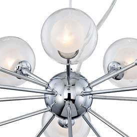 Image4 of Possini Euro Nimbus 30" Wide 15-Light Sputnik Glass Pendant more views