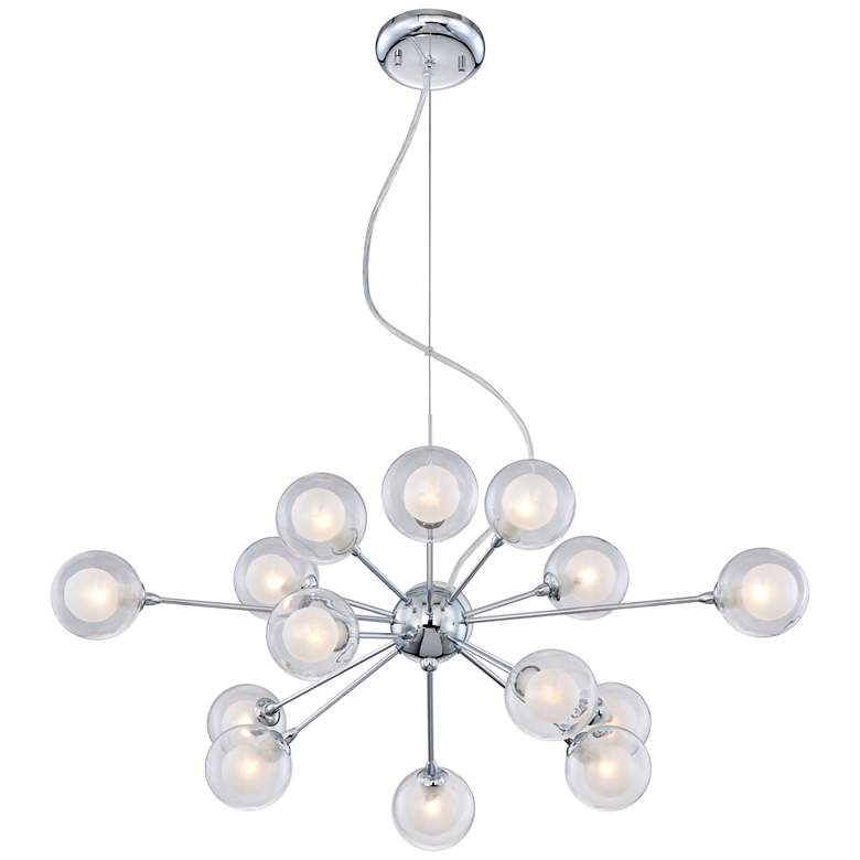 Image 6 Possini Euro Nimbus 30 inch Wide 15-Light Sputnik Glass Pendant more views