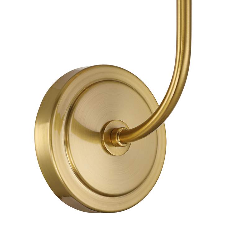 Image 3 Possini Euro Nina 14" High Gold Plate Wall Sconce more views