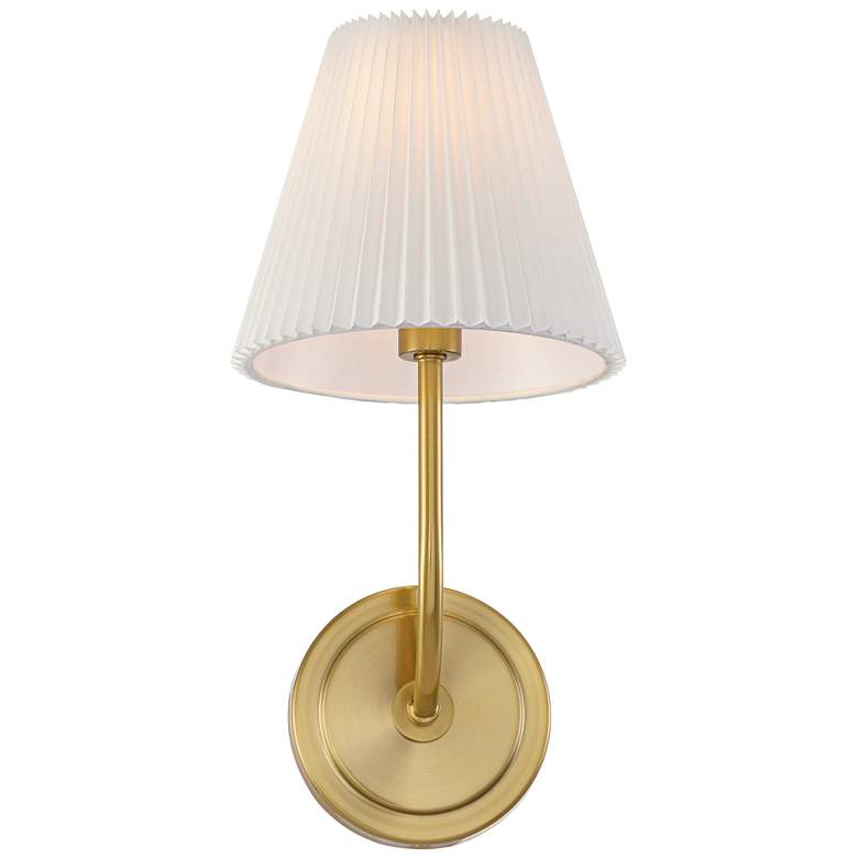 Image 5 Possini Euro Nina 14" High Gold Plate Wall Sconce more views
