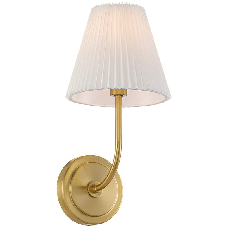 Image 6 Possini Euro Nina 14" High Gold Plate Wall Sconce more views