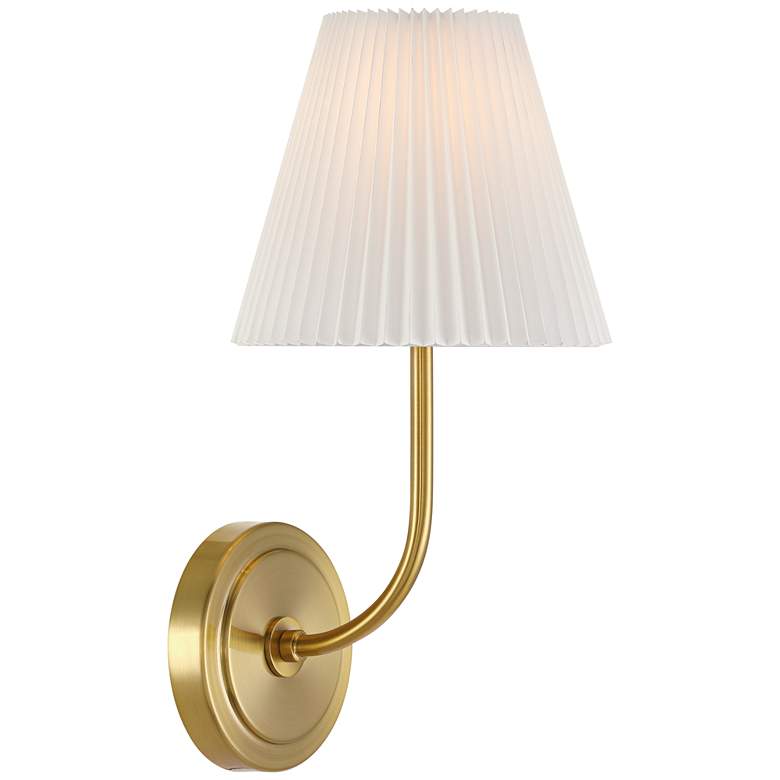 Image 7 Possini Euro Nina 14" High Gold Plate Wall Sconce more views