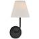 Possini Euro Nina 14" High Matte Black Wall Sconce