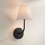 1_Possini Euro Nina 14" High Matte Black Wall Sconce