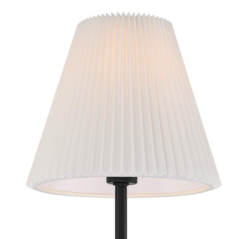 Image 2 Possini Euro Nina 14" High Matte Black Wall Sconce more views
