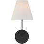 5_Possini Euro Nina 14" High Matte Black Wall Sconce more views