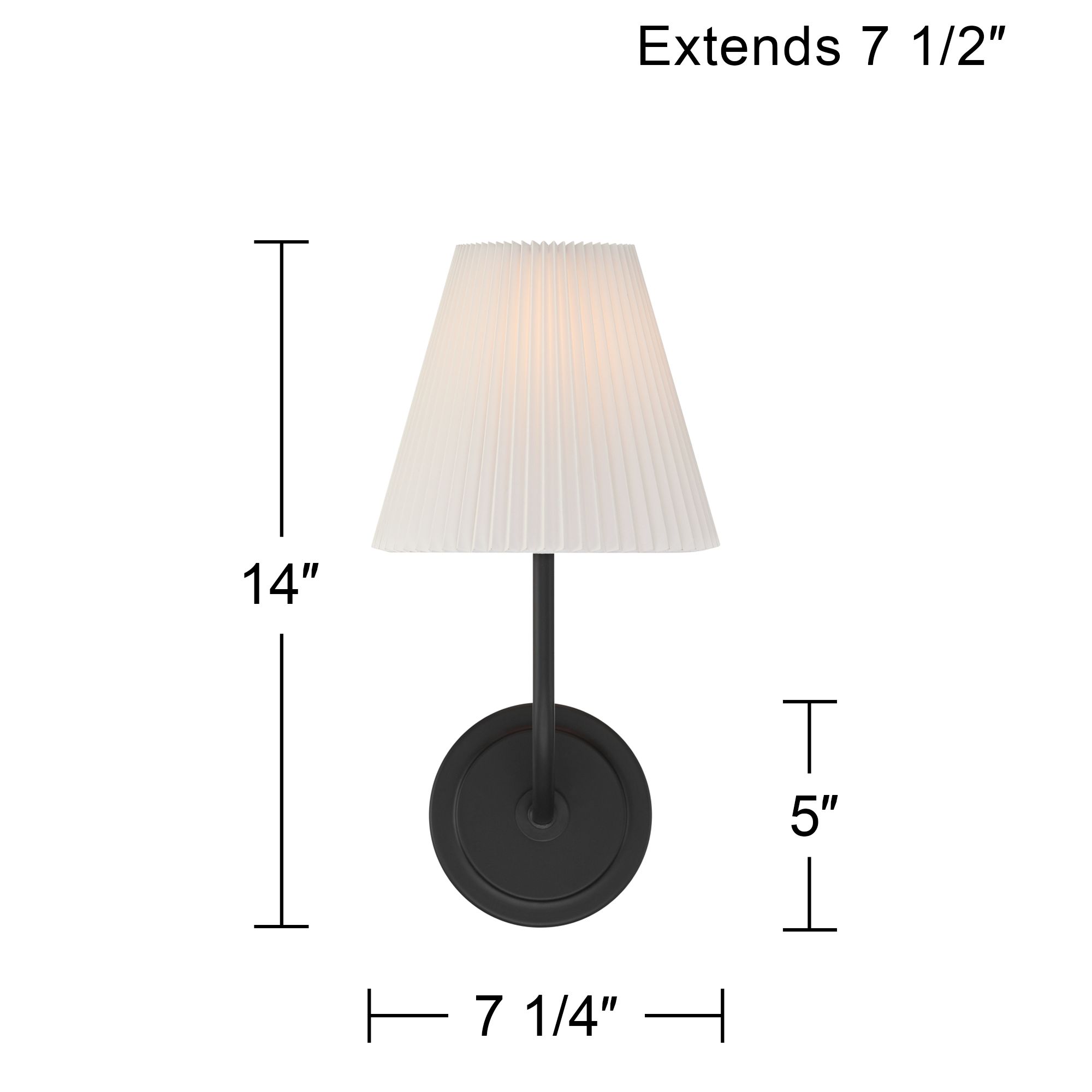 Possini Euro Nina 14" High Matte Black Wall Sconce
