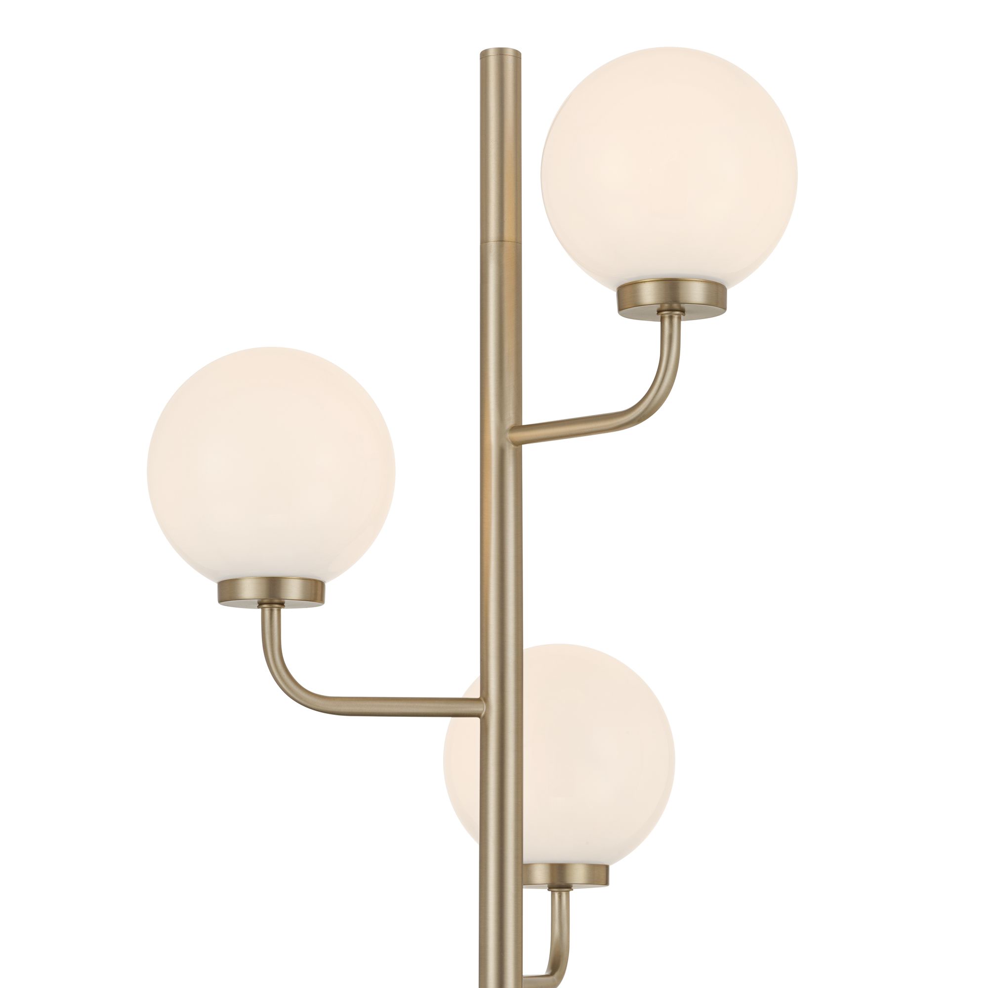 Image 3 Possini Euro Nivia 66"H Satin Brass Opal Glass 3-Light LED Floor Lamp more views