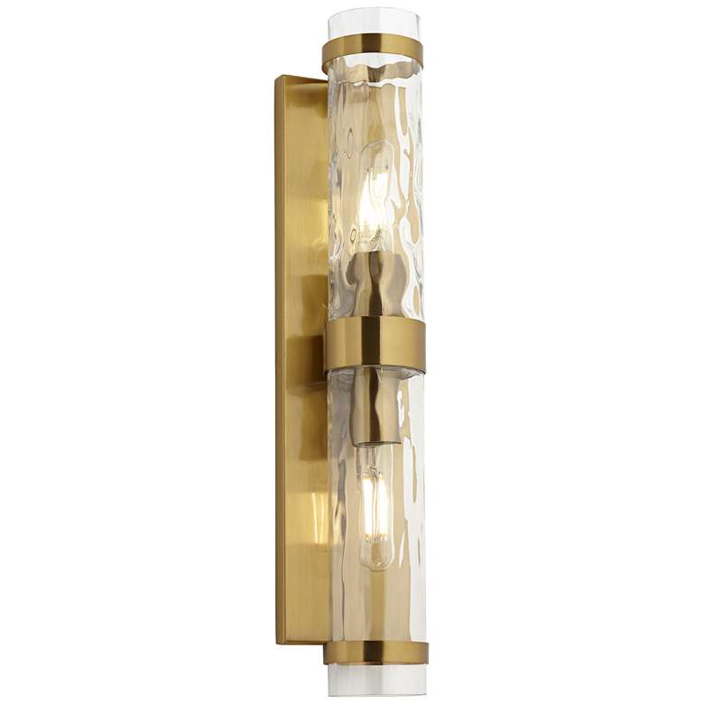 Image 3 Possini Euro Noma 21 3/4" Wide Warm Gold 2-Light Bath Light