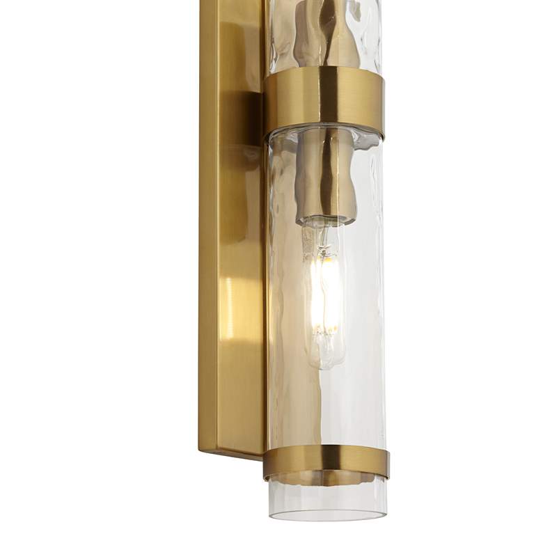 Image 6 Possini Euro Noma 21 3/4" Wide Warm Gold 2-Light Bath Light more views