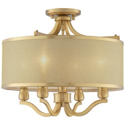 Possini Euro Nor 18&quot; Wide Antique Brass Traditional Ceiling Light