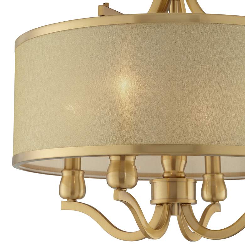 Image 3 Possini Euro Nor 18 inch Wide Antique Brass Traditional Ceiling Light more views
