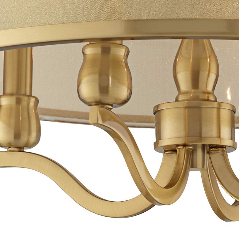 Image 4 Possini Euro Nor 18 inch Wide Antique Brass Traditional Ceiling Light more views