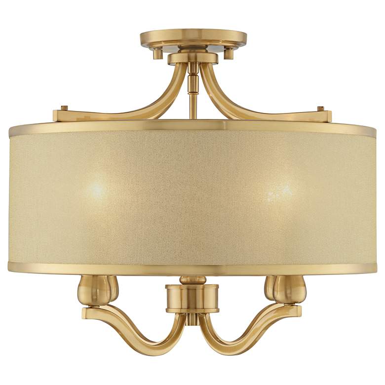 Image 5 Possini Euro Nor 18 inch Wide Antique Brass Traditional Ceiling Light more views