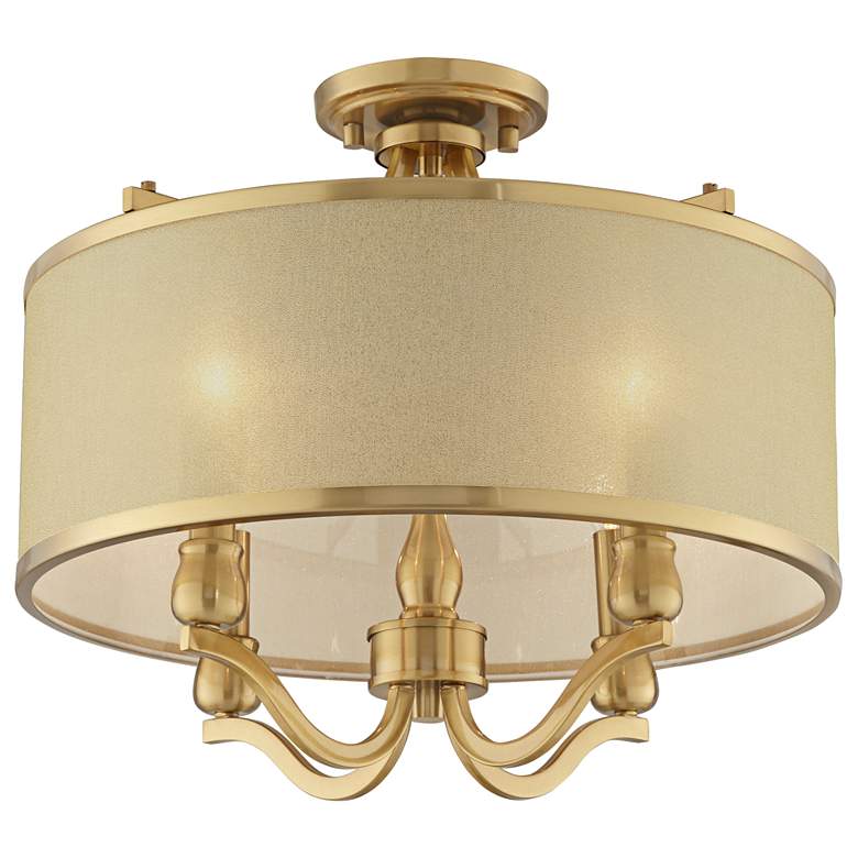 Image 6 Possini Euro Nor 18" Wide Antique Brass Traditional Ceiling Light more views