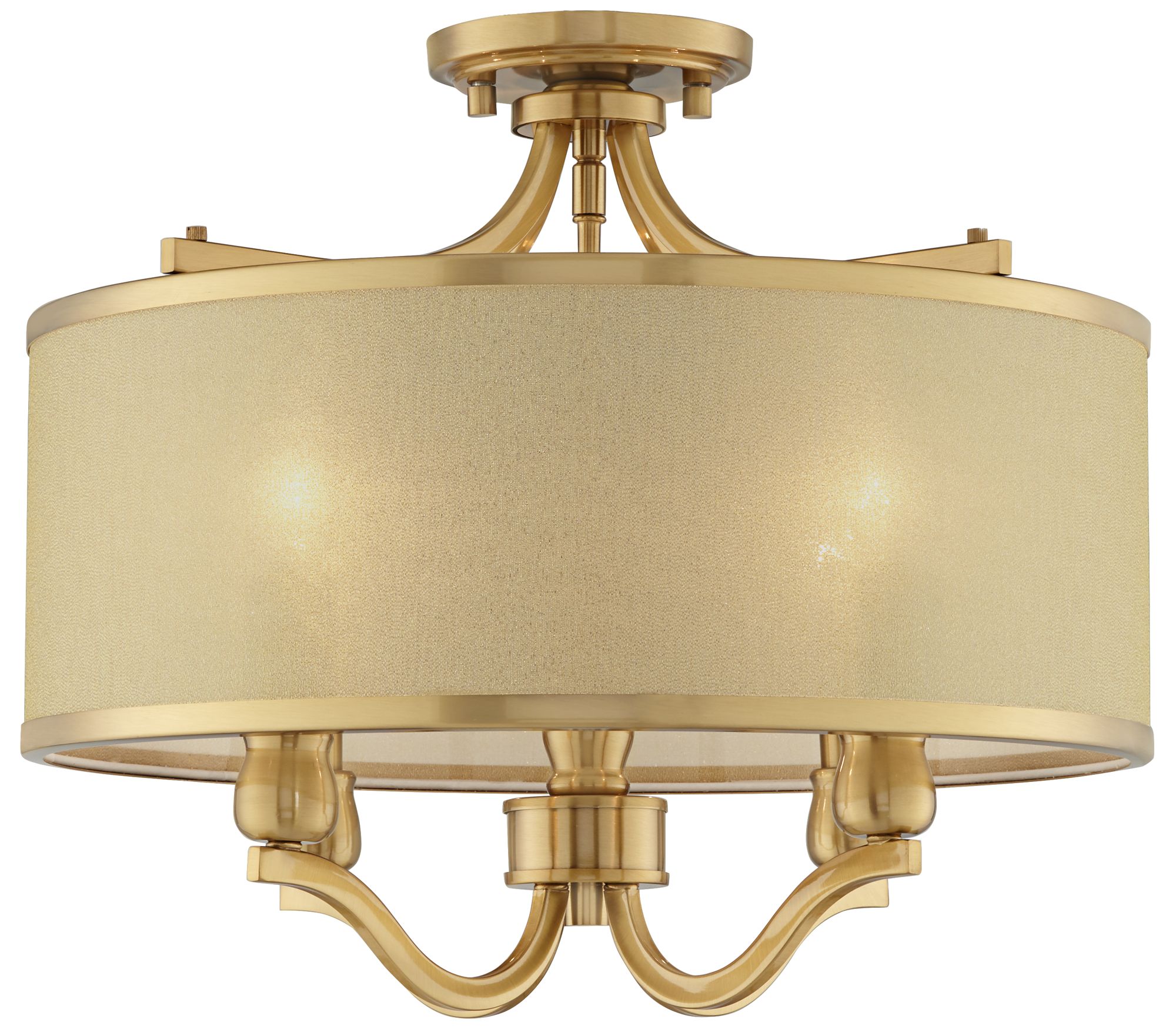 Possini Euro Nor 18" Wide Antique Brass Traditional Ceiling Light