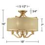 Possini Euro Nor 18" Wide Antique Brass Traditional Ceiling Light