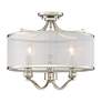 Possini Euro Nor 18" Wide Polished Nickel Traditional Ceiling Light