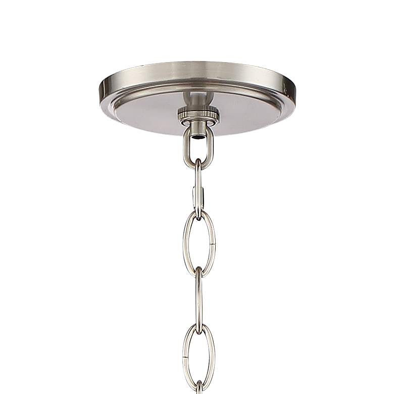 Image 5 Possini Euro Nor 23 inch Wide 6-Light Brushed Nickel Drum Shade Pendant more views