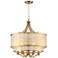 Possini Euro Nor 23" Wide Warm Antique Brass 6-Light Pendant