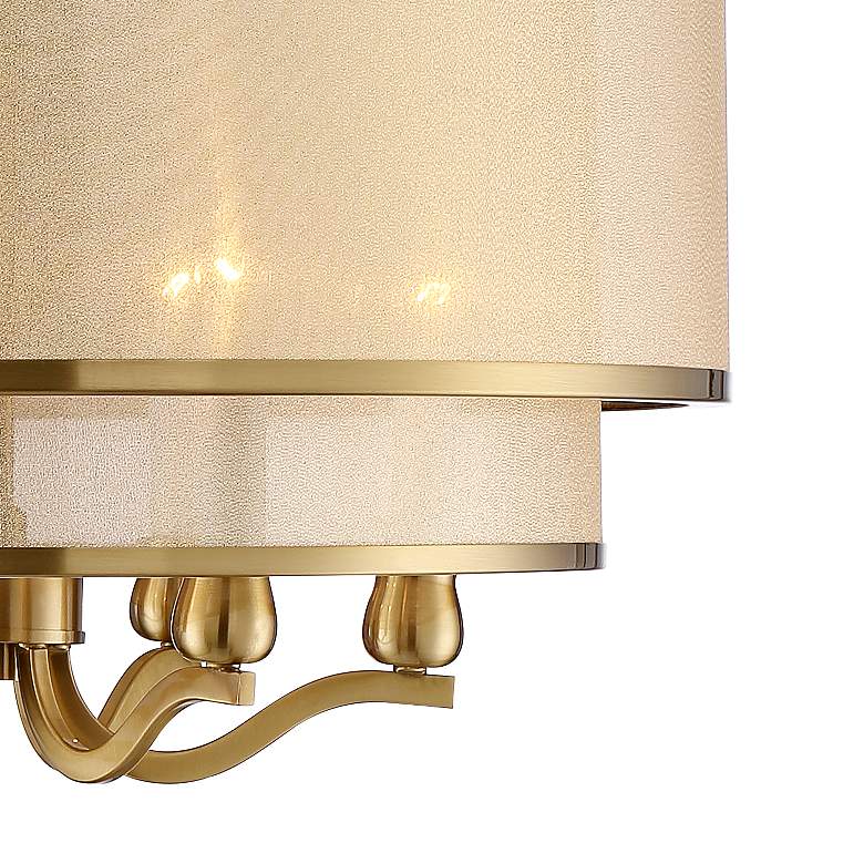 Image 4 Possini Euro Nor 23" Wide Warm Antique Brass 6-Light Pendant more views