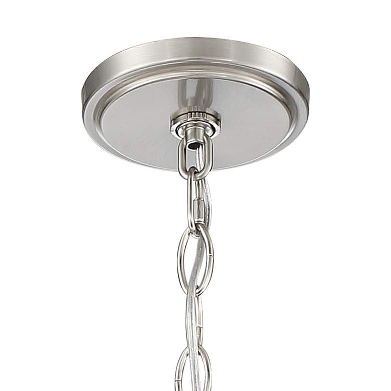 Image 4 Possini Euro Nor 25 inch Wide Brushed Nickel 6-Light Pendant more views