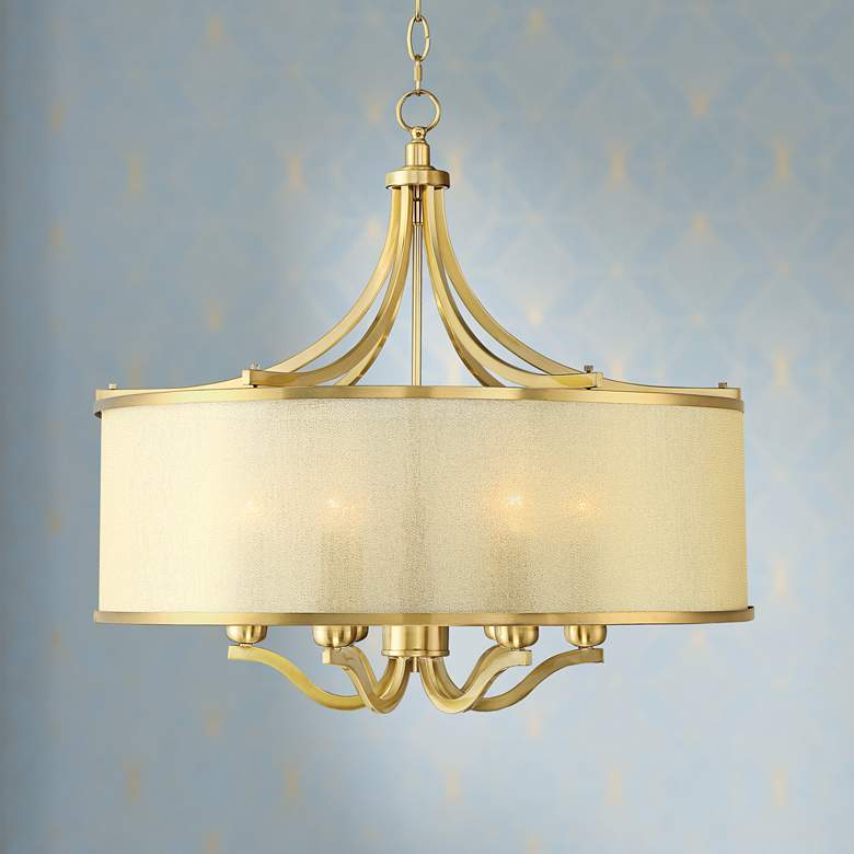 Image 1 Possini Euro Nor 25" Wide Warm Antique Gold Pendant Light
