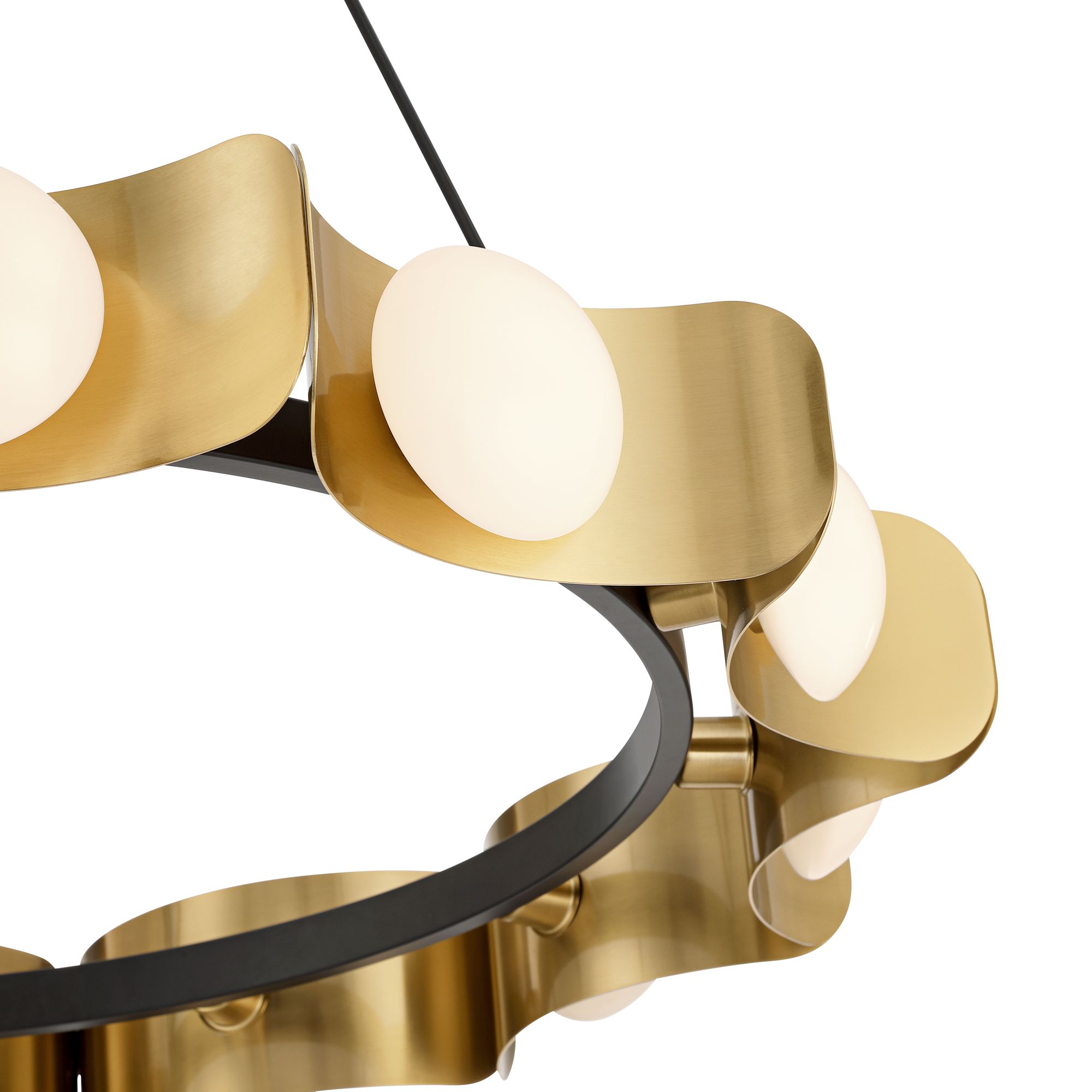 Image 4 Possini Euro Novara 37 1/2" Wide Gold  Black 12-Light Ring Chandelier more views