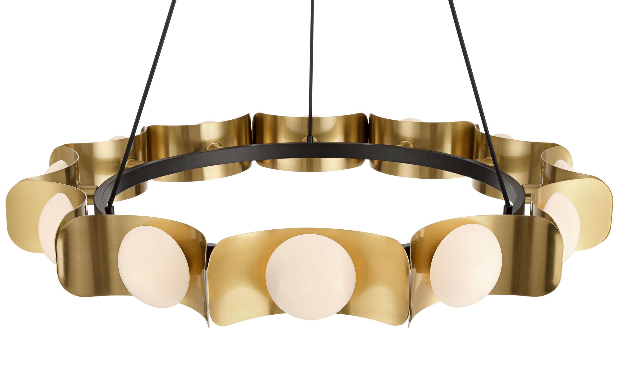 Image 5 Possini Euro Novara 37 1/2" Wide Gold  Black 12-Light Ring Chandelier more views