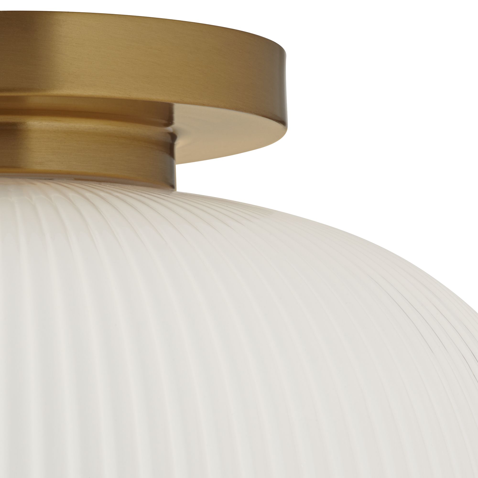 Image 3 Possini Euro Novia 14"W Brass and Fluted Glass Ceiling Light more views