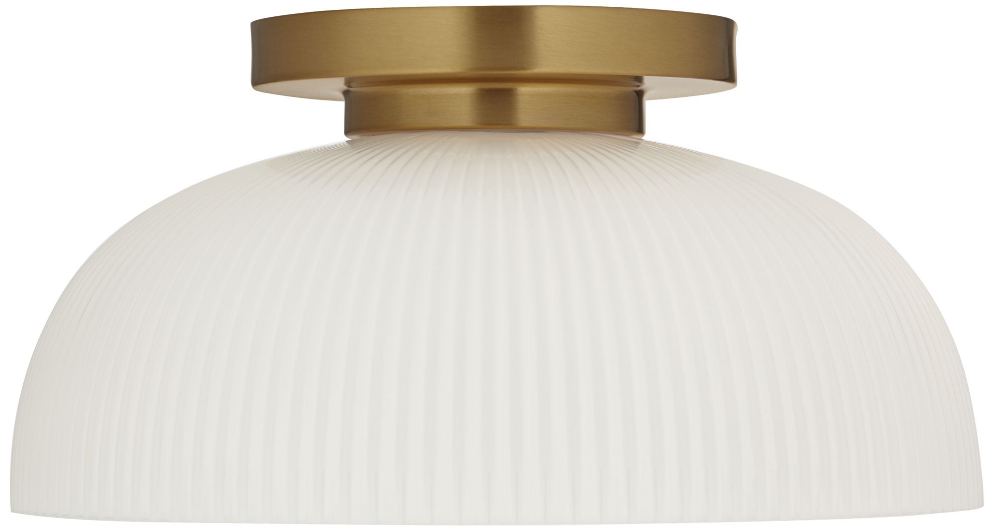 Image 5 Possini Euro Novia 14"W Brass and Fluted Glass Ceiling Light more views