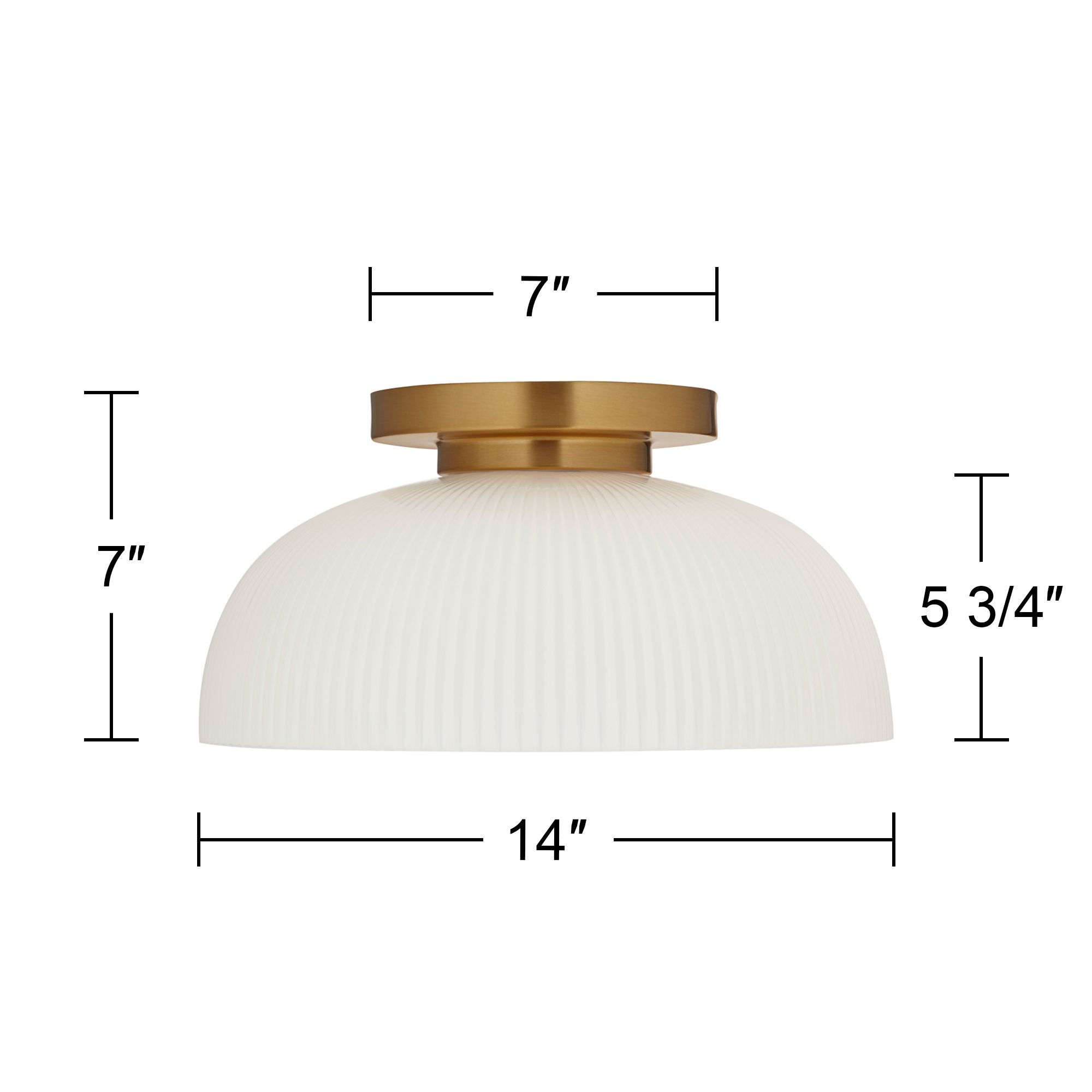 Image 7 Possini Euro Novia 14"W Brass and Fluted Glass Ceiling Light more views