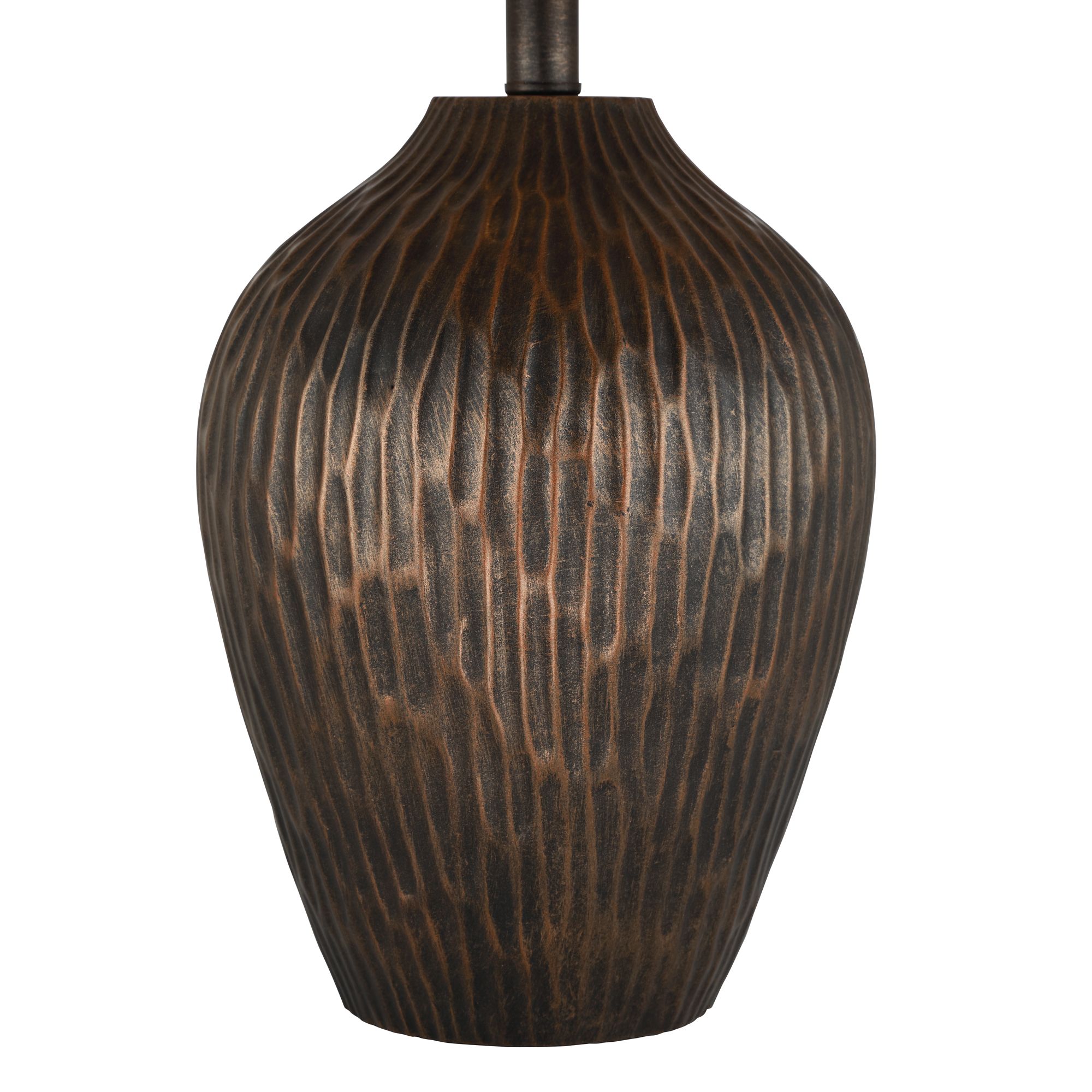 Image 6 Possini Euro Novo 25 1/4" High Hammered Metallic Brown Table Lamp more views
