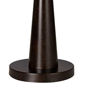 Image3 of Possini Euro Novo 30 3/4" Faux Silk Taupe Industrial Modern Table Lamp more views