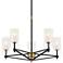 Possini Euro Nyack 25" Open Frame Gold and Black 5-Light Pendant