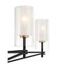 4_Possini Euro Nyack 25" Open Frame Gold and Black 5-Light Pendant more views