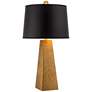 3_Possini Euro Obelisk 26" Black Shade Gold Finish Modern Table Lamp