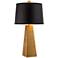 Possini Euro Obelisk 26" Black Shade Gold Finish Modern Table Lamp