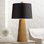 2_Possini Euro Obelisk 26" Black Shade Gold Finish Modern Table Lamp
