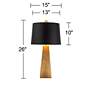 Possini Euro Obelisk 26" Black Shade Gold Finish Modern Table Lamp in scene