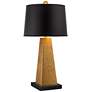 1_Possini Euro Obelisk 26" Gold Leaf Lamp with Square Black Marble Riser